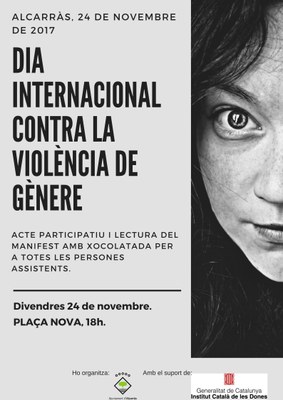 Alcarràs convoca un acte participatiu per commemorar el Dia Internacional contra la Violència de Gènere