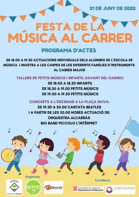 Alcarràs espera més de mil persones en la VII Festa de la Música al Carrer que es celebra el 21 de juny