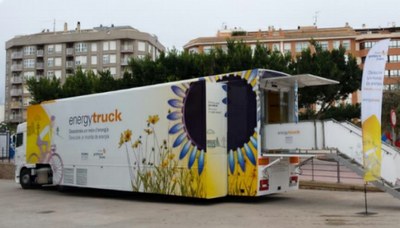 L'EnergyTruck, l'exposició itinerant del Museu del Gas, s'atura a Alcarràs